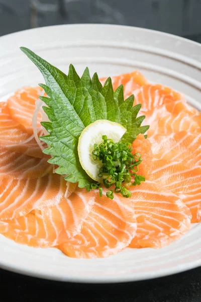 Raw fresh salmon sashimi — Stock Photo, Image