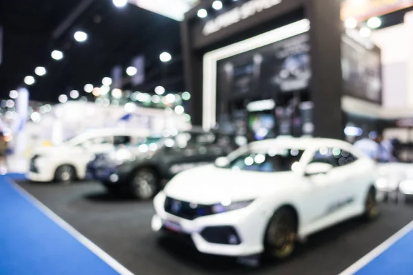 Abstract blur and defocused car and motor exhibition show — Stock Photo, Image