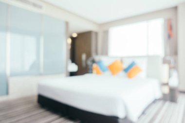 Arka plan için soyut bulanık yatak odası iç mimarisi