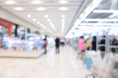 Soyut bulanıklık ve bokeh alışveriş merkezi