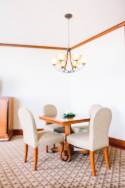 Soyut bulanıklık ve ufuk otel yatak odası iç dekorasyonda