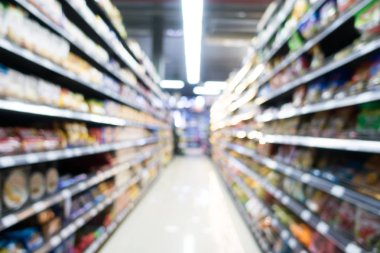 Soyut bulanıklık süpermarkette mağaza