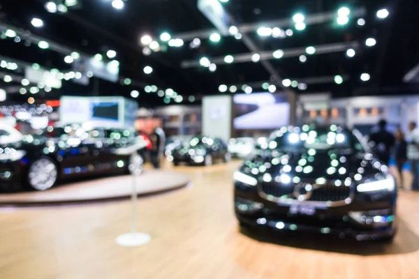 Abstract blur and defocused car and motor exhibition show — Stock Photo, Image