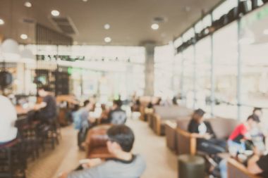 Soyut bulanıklık kahve dükkanı