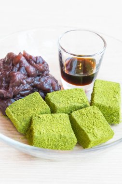 Moji yeşil çay kırmızı fasulye ile