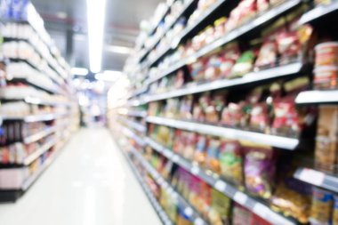 Soyut bulanıklık süpermarkette mağaza