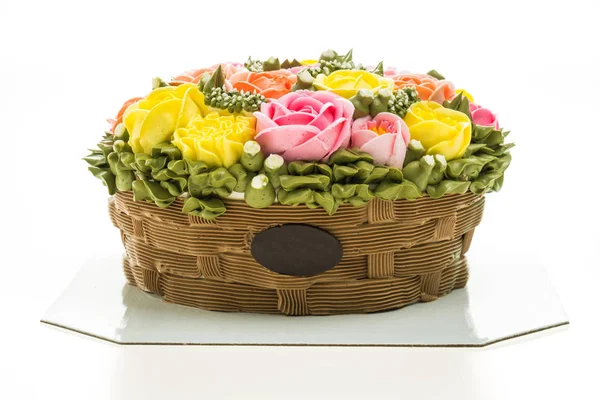 Piękny kwiat kolorowy tort — Zdjęcie stockowe
