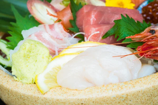 Sashimi misti crudi e freschi — Foto Stock