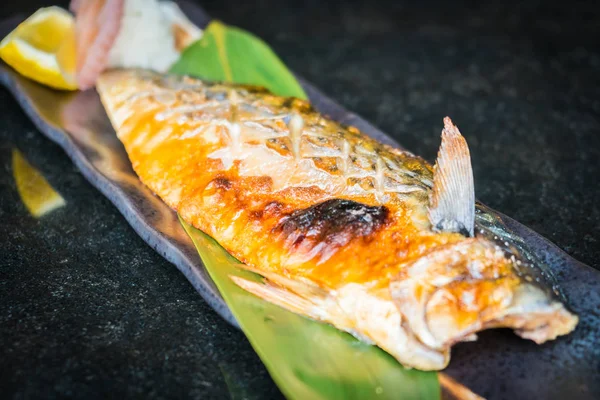 Grilled saba fish — Stock Photo, Image