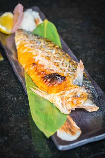 Grilled saba fish — Stock Photo, Image