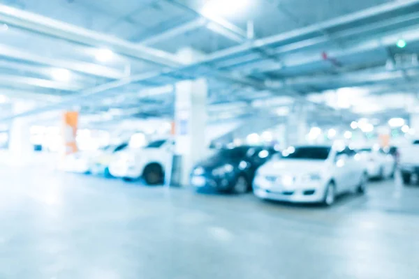 Abstract blur car parking in shopping mall