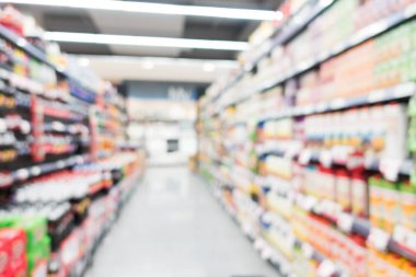 Soyut bulanıklık süpermarkette mağaza
