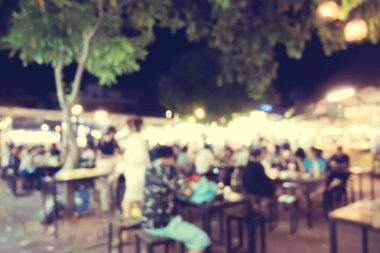 Soyut bulanıklık ve ufuk sokak ve yerel pazar