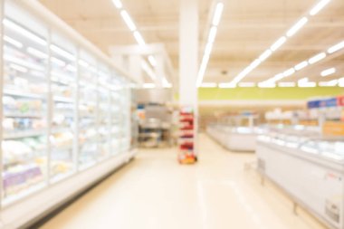 Soyut bulanıklık ve bokeh süpermarket ve indirim mağazası iç