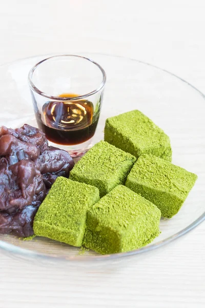 Moji green tea with red bean — Stock Photo, Image