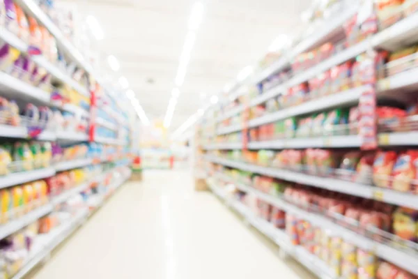 Streszczenie rozmycie i bokeh supermarket i wnętrza sklepu zniżki — Zdjęcie stockowe