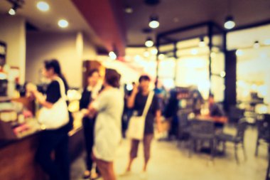 Soyut bulanıklık kahve dükkanı