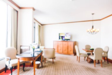 Soyut bulanıklık ve ufuk otel yatak odası iç dekorasyonda