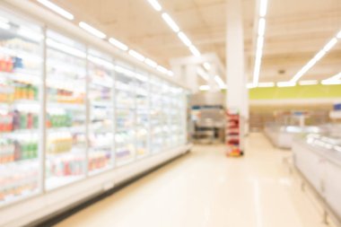 Soyut bulanıklık ve bokeh süpermarket ve indirim mağazası iç