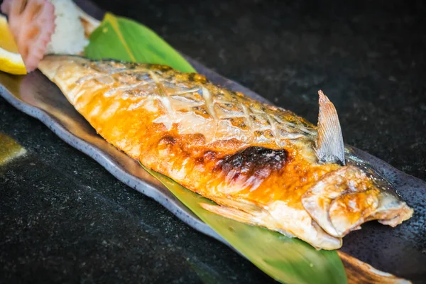 Grilled saba fish — Stock Photo, Image