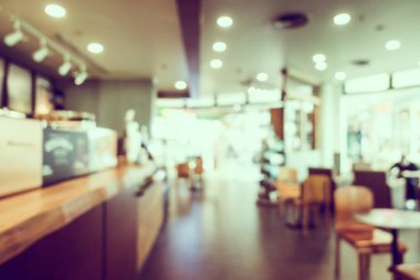 soyut bulanık kahve dükkanı iç mimarisi