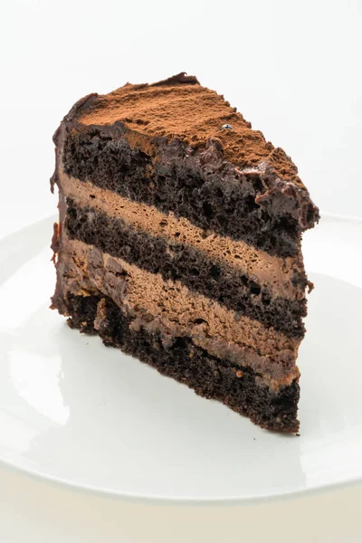 Sobremesa bolo de chocolate — Fotografia de Stock