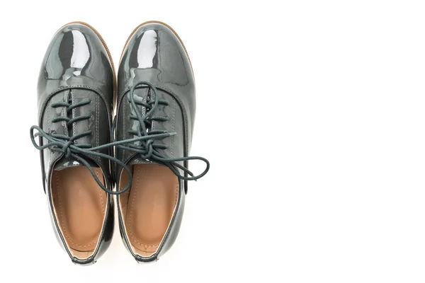 Žena kožené boty — Stock fotografie