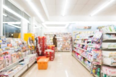 Soyut bulanıklık ve ufuk süpermarket ve markette