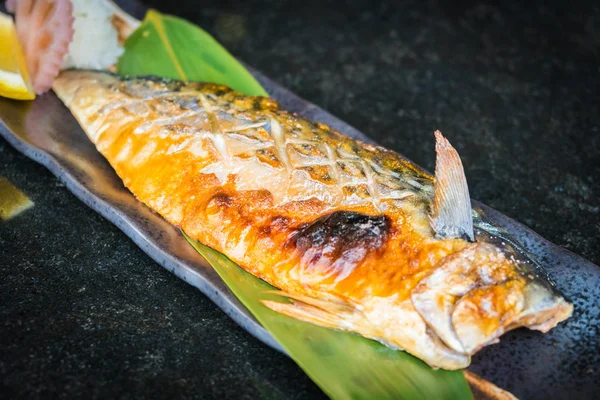 Grilled saba fish — Stock Photo, Image