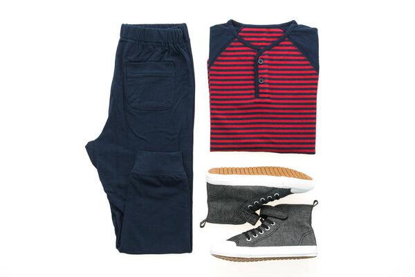 T-shirt with pants and shoes