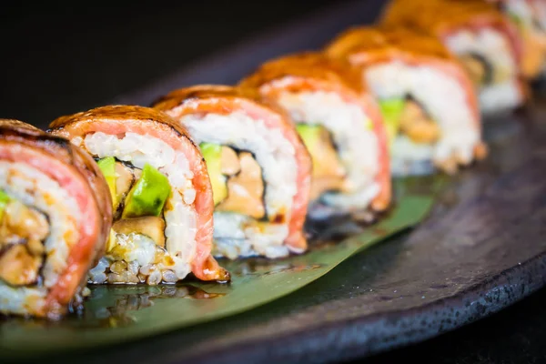 Matsusaka och wagyu nötkött sushi — Stockfoto