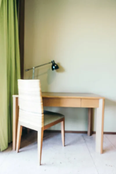 Abstrakte Unschärfe und defokussierte Dekoration im Hotelschlafzimmer — Stockfoto