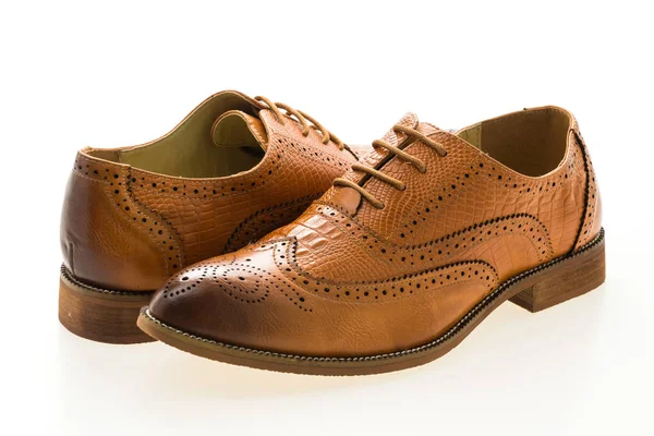 Brown leather shoes — Stock Photo, Image