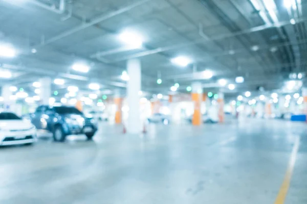 Abstract blur car parking in shopping mall