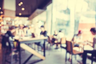 Bulanıklık ve bokeh kafede defocused soyut