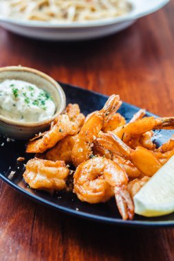 Izgara karides ve karides biftek