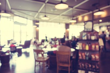 Soyut bulanıklık ve ufuk kahve dükkanı