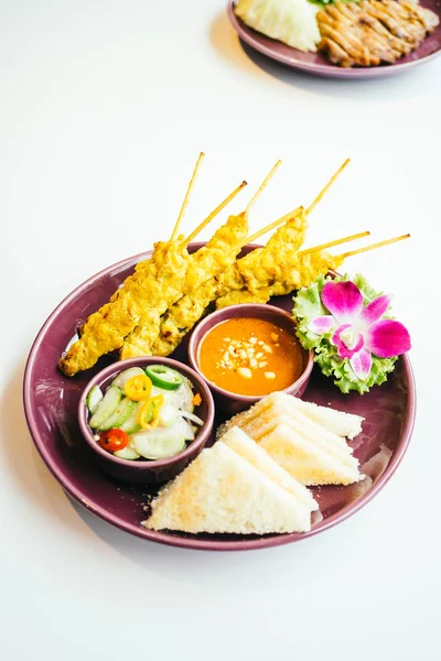 Kuřecí maso satay — Stock fotografie