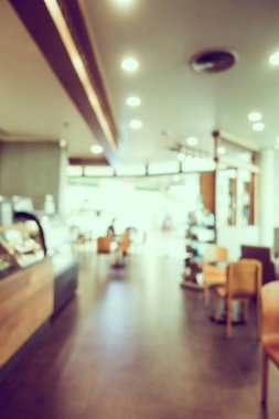 soyut bulanık kahve dükkanı iç mimarisi