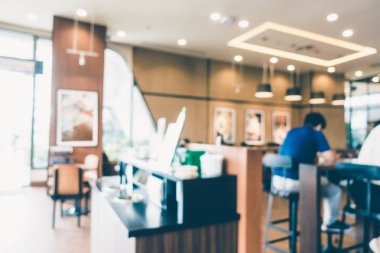 Soyut bulanıklık kahve dükkanı