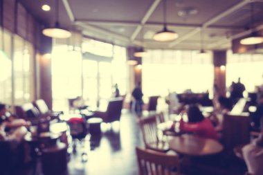 Soyut bulanıklık ve ufuk kahve dükkanı