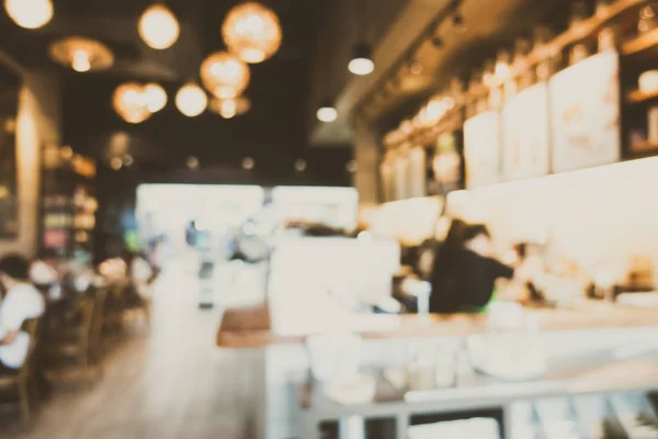 Cafetería abstracta borrosa y desenfocada cafetería y restaurante inte —  Fotos de Stock