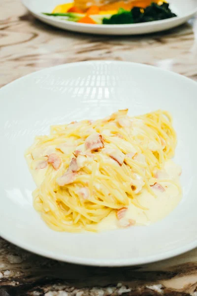 Spaghetti or Pasta carbonara — Stock Photo, Image