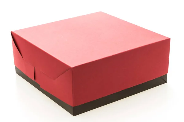 Caixa vermelha de papel — Fotografia de Stock