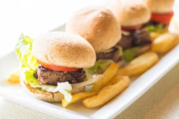 Mini-Beef-Burger — Stockfoto