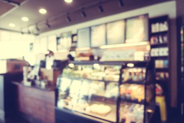 Soyut bulanıklık ve ufuk kahve dükkanı