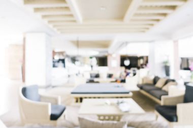 Soyut bulanıklık ve ufuk lobi otel iç