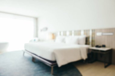 Soyut bulanıklık ve ufuk güzel lüks yatak odası iç