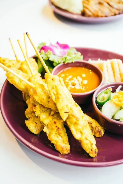 Kuřecí maso satay — Stock fotografie