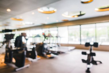 Soyut bulanıklık ve ufuk spor spor salonu ve fitness ekipmanları